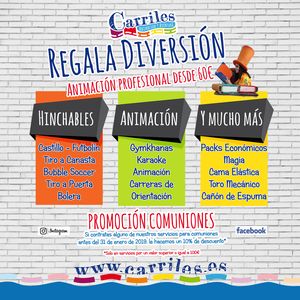 Carriles Animación y Aventura presta servicio en la subcategoría de Animadores infantiles en Sevilla
