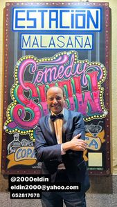 Eldin El Egipcio presta servicio en la subcategoría de Monologuistas, cómicos y humoristas  en Madrid