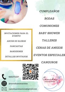 Camidu Animacions presta servicio en la subcategoría de Animadores infantiles en Valencia